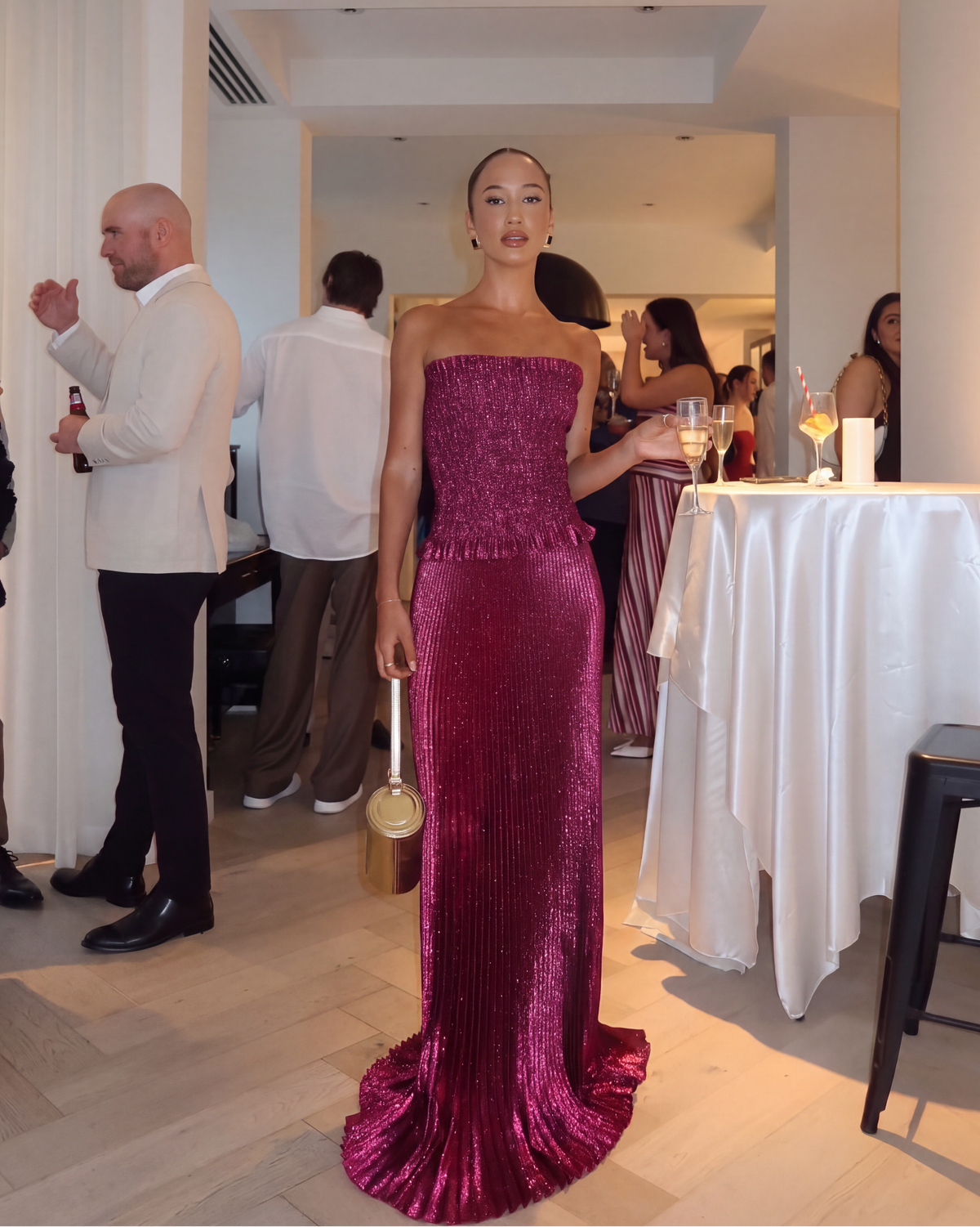 Maya Glitter Maxi Dress