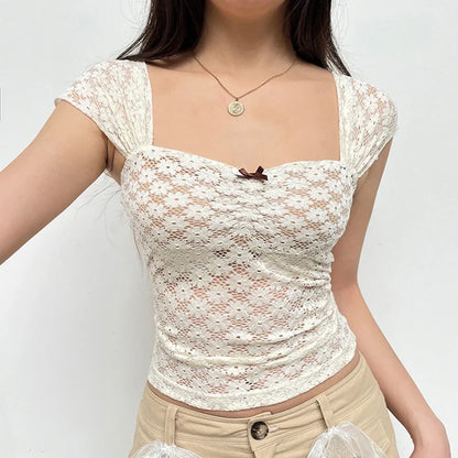 Lace Corset Sleeveless Tank Crop Top
