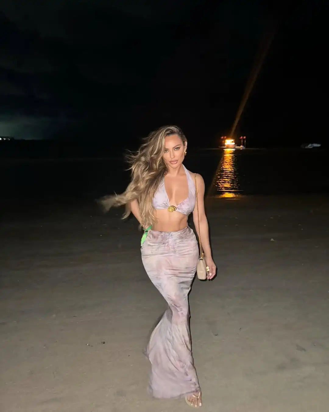 Halter Skirt Thong Three Piece Swim Sets