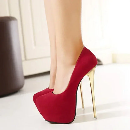 Club Black High Heel Waterproof Stripper Flock High Heel