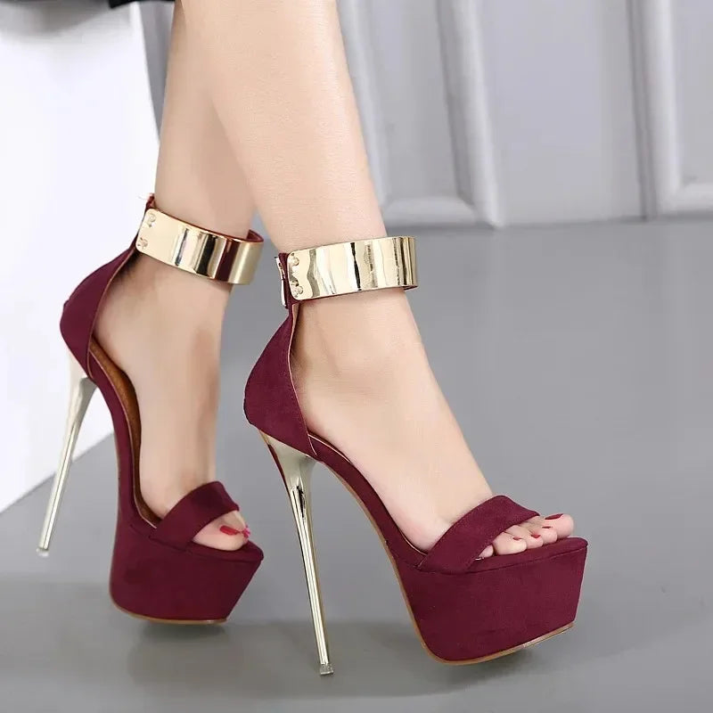 Glamorous Women’s 16CM High Heel Summer High Platform Open Toe High Heel