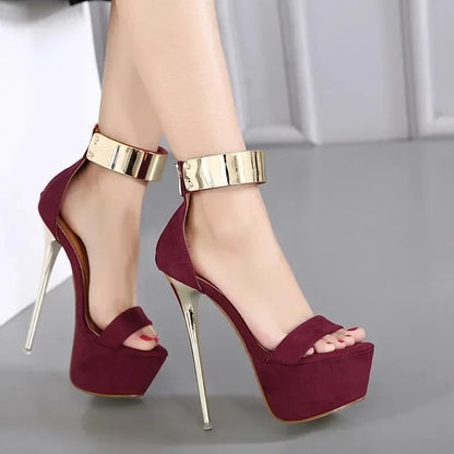 Glamorous Women’s 16CM High Heel Summer High Platform Open Toe High Heel