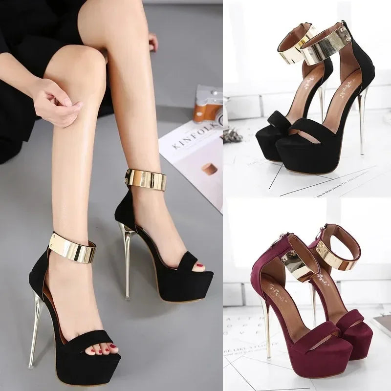 Glamorous Women’s 16CM High Heel Summer High Platform Open Toe High Heel
