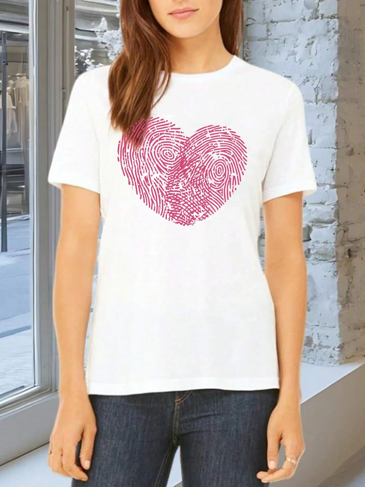 Fingerprint Love Pattern T-shirt