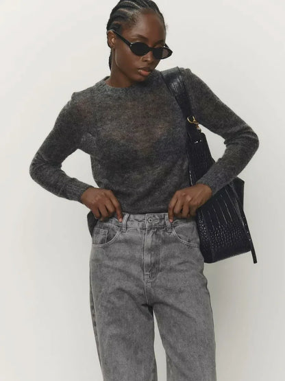 Letter Bodycon Knit Top
