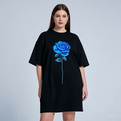 Long Style Cotton Casual T-shirt