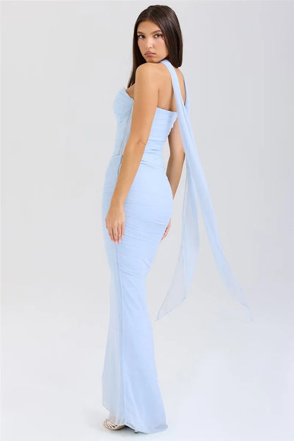Strapless Corset Top & Maxi Skirt Two Piece Set