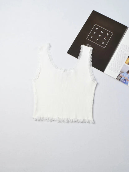 Summer 2025 women’s tank tops sexy lace up crop top tank top for women solid base crop tops square neck plain crop tops summer