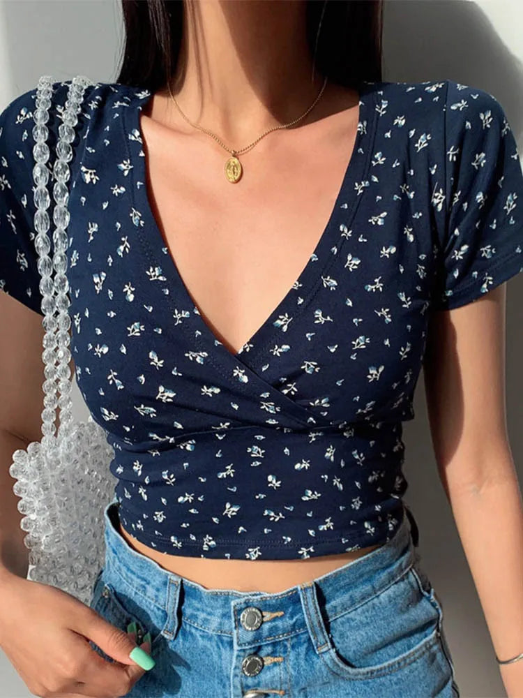Slimming High Waist Wild Women's Top Short Sleeve Tee