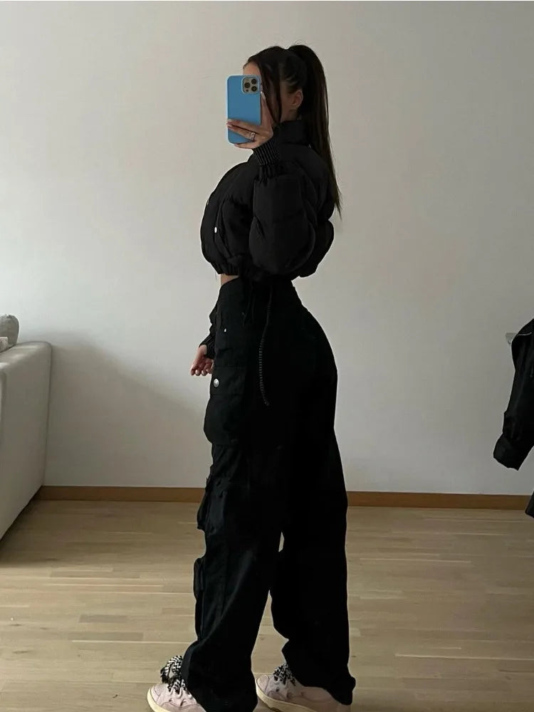 Multiple Pockets Cargo Pants For Women Loose High Waist Fashion Sweatpants Women’s Baggy Streetwear Pant Woman Trousers