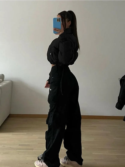 Multiple Pockets Cargo Pants For Women Loose High Waist Fashion Sweatpants Women’s Baggy Streetwear Pant Woman Trousers