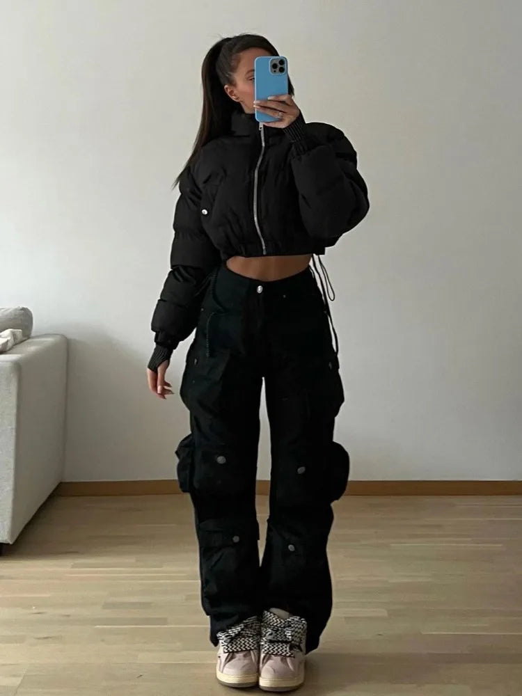 Multiple Pockets Cargo Pants For Women Loose High Waist Fashion Sweatpants Women’s Baggy Streetwear Pant Woman Trousers