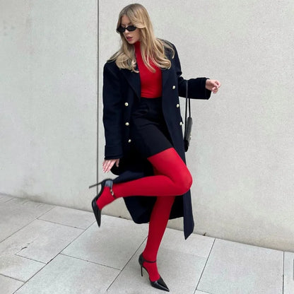 Red Tights Women Winter See Through Slim Lingerie Women’s Pantyhose New Lingerie Lace Leggings Bodys Sexy Socks Ladies