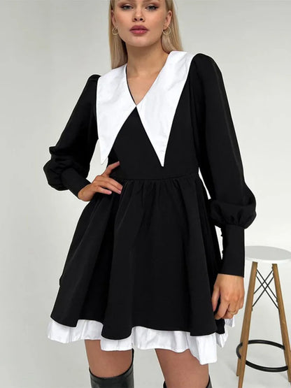 Splice Mini Dress For Women Sexy Party Club Night Folds Women’s Evening Dress Hot Girls Elegant Street Dresses Women 2025