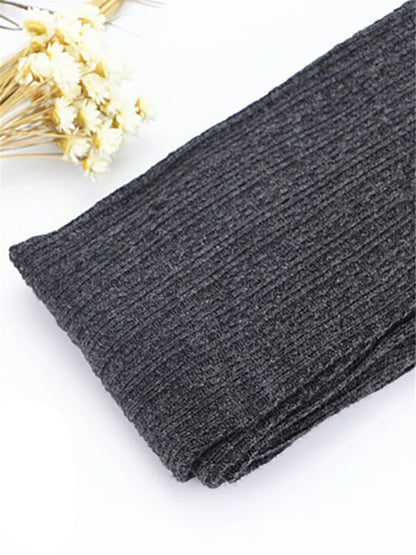Autumn Winter Women’s Skinny Slim Stretch Knitted Leggings Solid High Waist Ribbed Warm Pants Sexy Trousers 2025Fashion