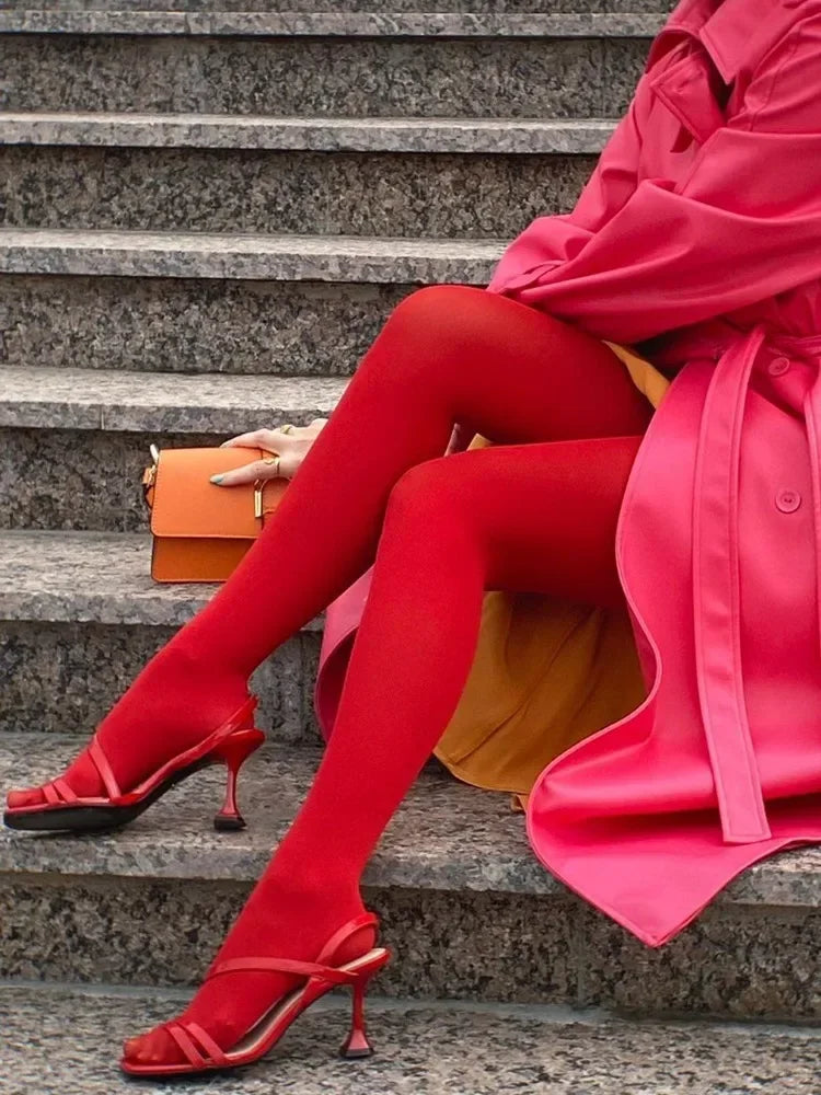 New Tights Women Stockings Slim See-Through Lingerie Lace Leggings Winter Women’s Pantyhose Red Bodys Sexy Mujer Bottom