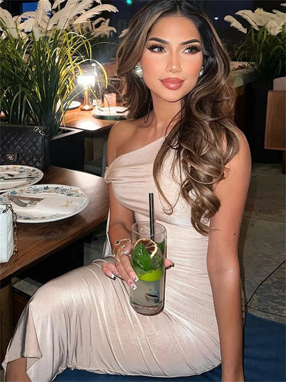Off-Shoulder Patchwork Slim Dress Women’s Bandage Sleeveless Backless Fashion Elegant Party Dress New Female Long Dress