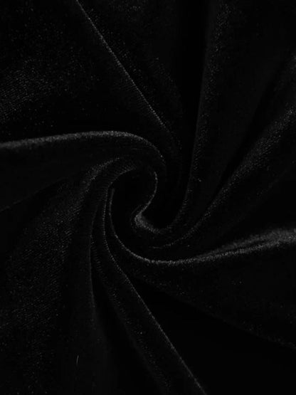 Velvet Square Neck Spaghetti Strap Lace Corset Mermaid Maxi Gown