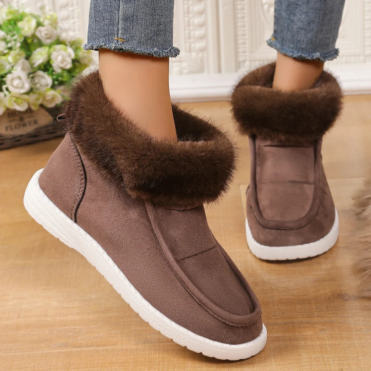 Women Boots Winter New Thickening Plush Warm Snow Boots Women Plus Size Comfortable Soft Cotton Shoes for Women Botas De Muje