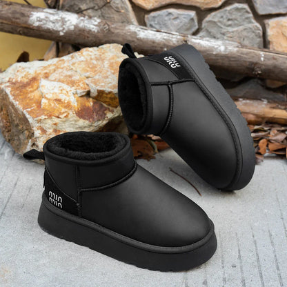 Women Boots Winter Short Plush Warm Snow Boots Women Casual Flat Shoes Women New Comfortable Chelsea Ankle Boots Botas De Muj