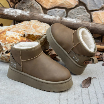 Women Boots Winter Short Plush Warm Snow Boots Women Casual Flat Shoes Women New Comfortable Chelsea Ankle Boots Botas De Muj