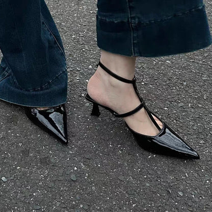 Summer Pointed Toe Slingback Slides Flip Flops Ladies Low Heel Pumps