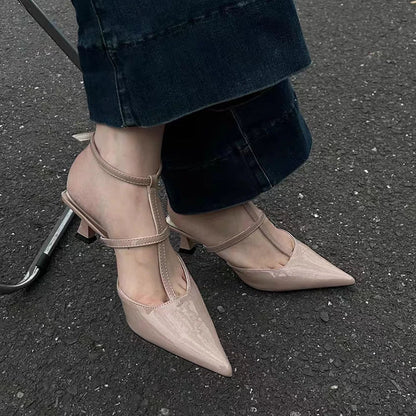 Summer Pointed Toe Slingback Slides Flip Flops Ladies Low Heel Pumps