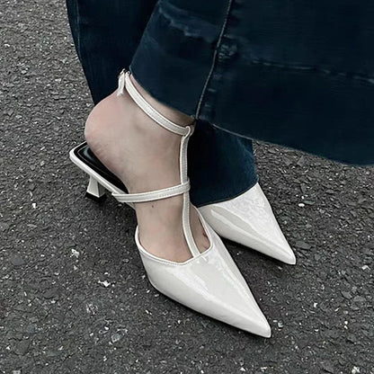 Summer Pointed Toe Slingback Slides Flip Flops Ladies Low Heel Pumps