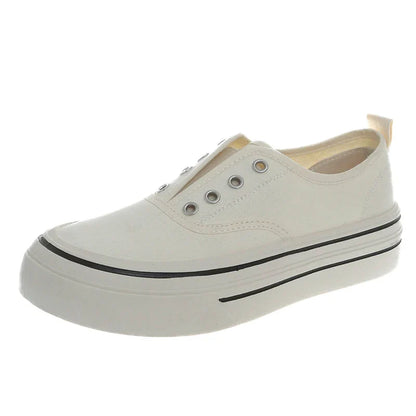 Women Outdoor Walking Canvas Shoes New Fashion Jogging Sneakers Slip-on Woman Vulcanized Flat Casual Loafers Ladies Zapatilla