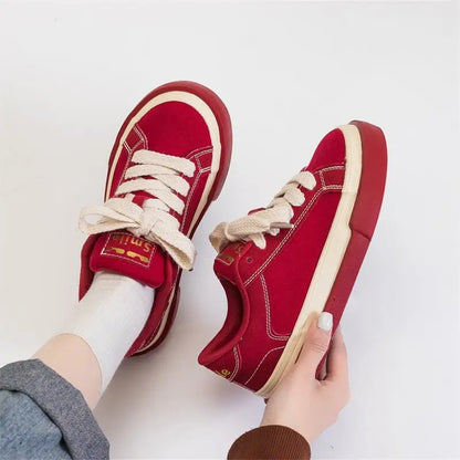 Women Summer Autumn Thick Soled Raised Canvas Shoes Breathable Versatile Student Sport Flats Sneakers Outdoor Trainers Footwe