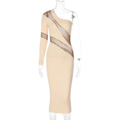 Summer Patchwork Perspective Slimming Puss Elegant Streetwear Midi Dresses