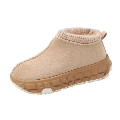 Women's Knitted Cuffed Snow Boots 2024 New Winter Cold-proof and Warm Fur Boots Non-slip Thick-soled Ladies Cotton Shoes Zapa