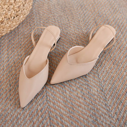 Pointed Summer Fashionable Elegant Slingback Wedding Party Low Heel Pumps