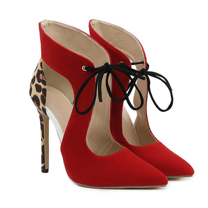 New Fashion Super High Heel Pointed Lace-up High Heel