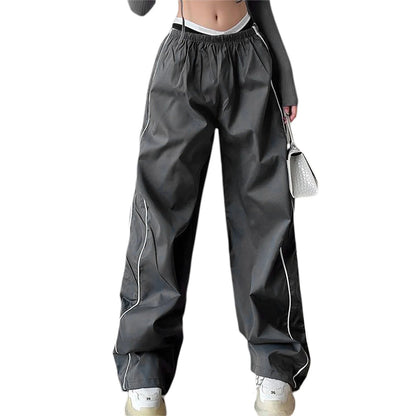 Loose Y2K Baggy Cargo Drawstring Elastic Low Waist Sweatpants