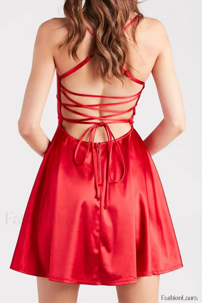 Sexy Slip Fitted Party Mini Dress