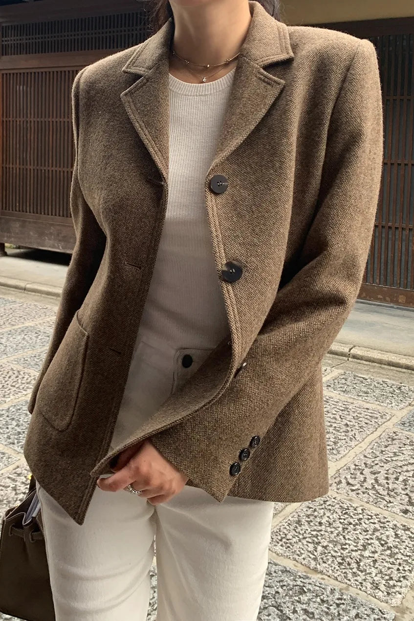 Slim Wool Coat Blazer