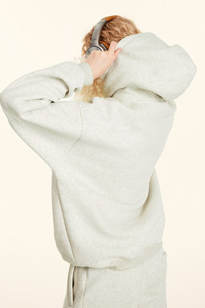 Oversized Heavyweight Fleece Pullover Hoodie