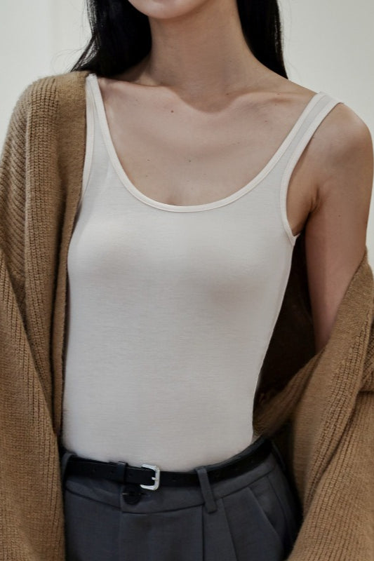 Sleeveless Wool Blend Knit Top