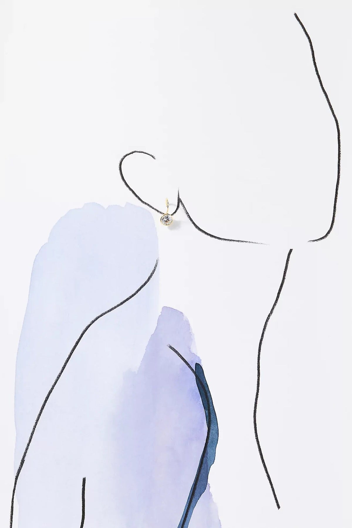 Shashi Bezel-Set Crystal French Hook Earrings
