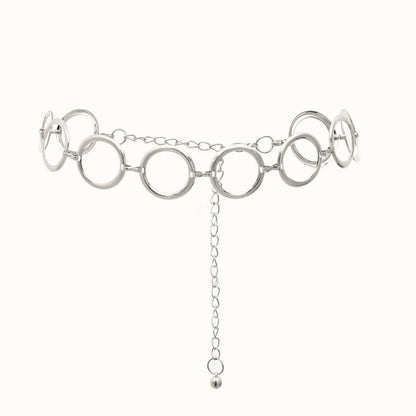 Geometric Large Ring Metal Waist Chain