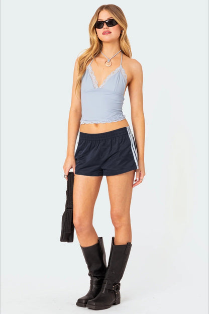 Elastic Waist Loose Fit Casual Athletic Shorts
