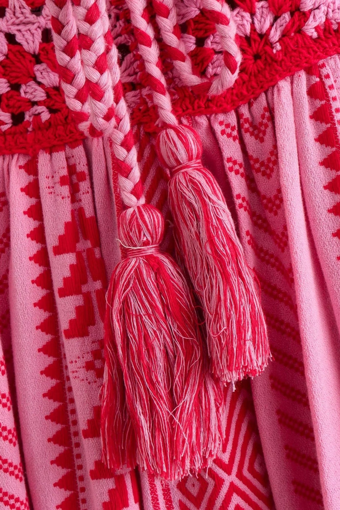 Crochet Knit Spaghetti Strap Boho Dress