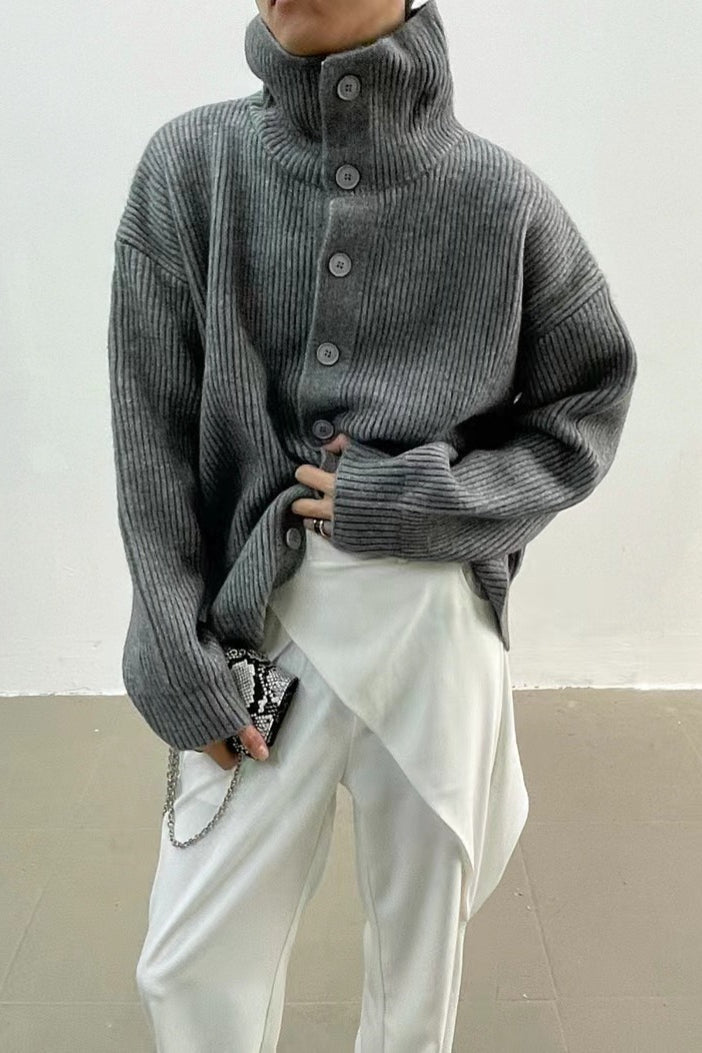 Ribbed Single Breasted Cardigan