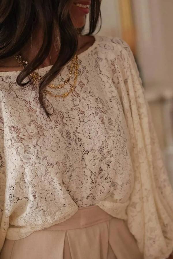 Women's Lace Casual Versatile Daily Outing Top Fall