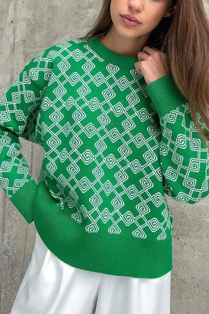 Chic on-trend Jacquard Sweater