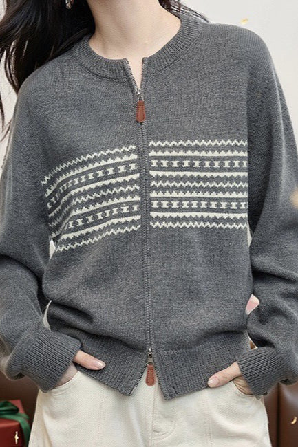 Vintage Jacquard Knit Sweater