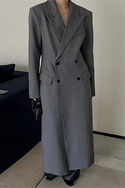 Vintage Hepburn Waist Cinching Hourglass Long Overcoat