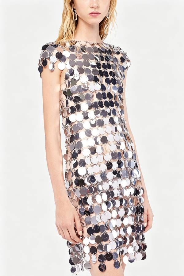 Sexy Sparkly Sequined Cutout Mini Dress