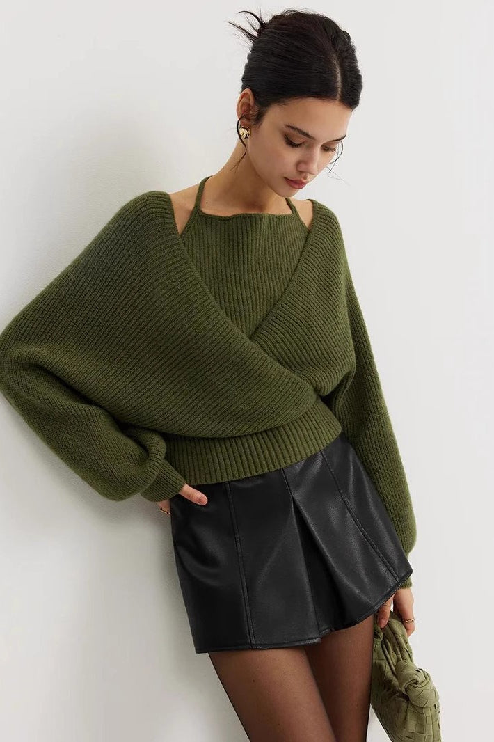 Chic Layered Style Knit Sweater